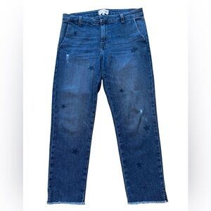 Sundry Star Print Cropped Jeans